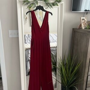 BCBGeneration Deep Red Jumpsuit